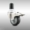 Service Caster 3 Inch 316SS Thermoplastic Rubber Swivel 1-5/8 Inch Stem Caster Lock Brake SCC SCC-SS316TTLEX20S314-TPRB-158 - alternate 1